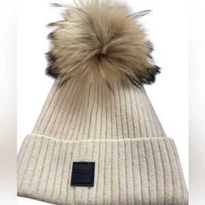 S.A.M New York Fur Beanie Tan One Size